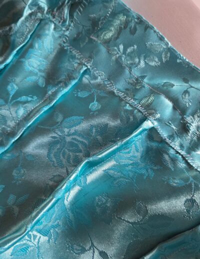inside pauper dress back pleats and top back panel hand finsihed