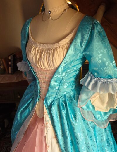 main gown left front closeup