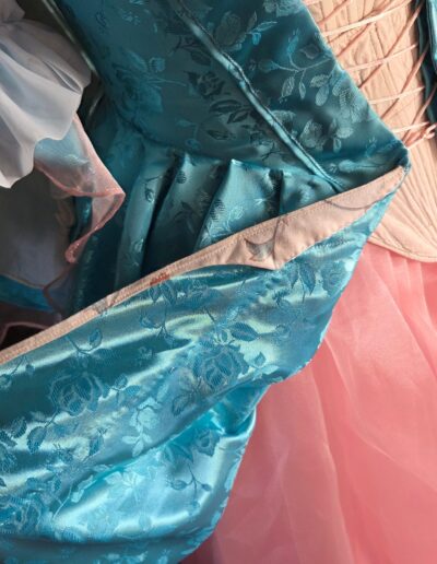 main gown inside skirt closeup