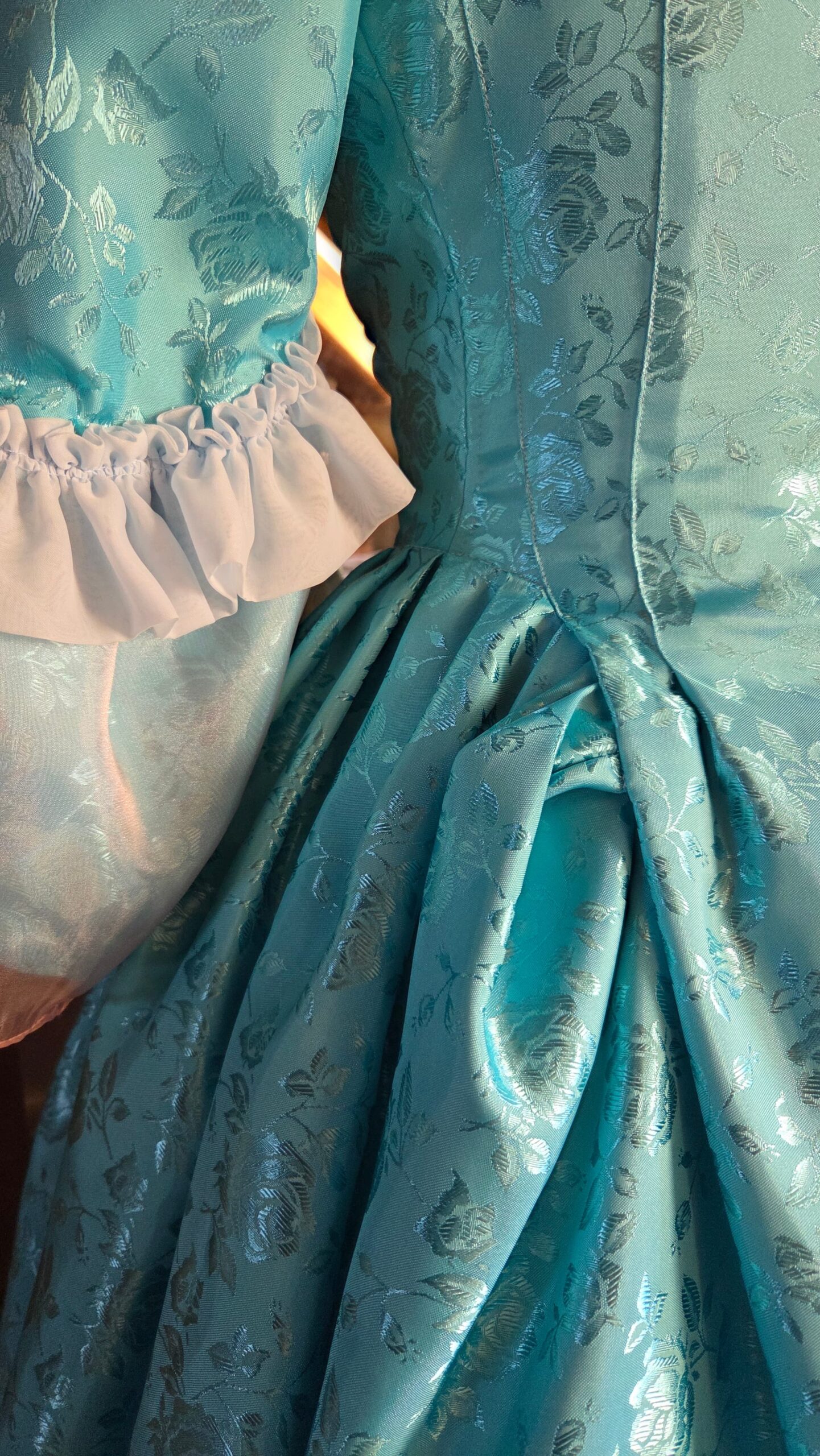 main gown left side closeup