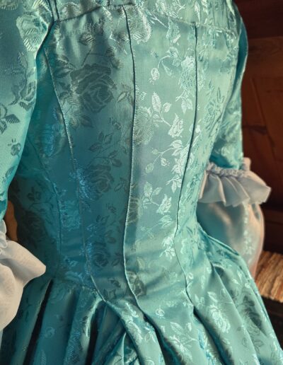 main gown left side back closeup