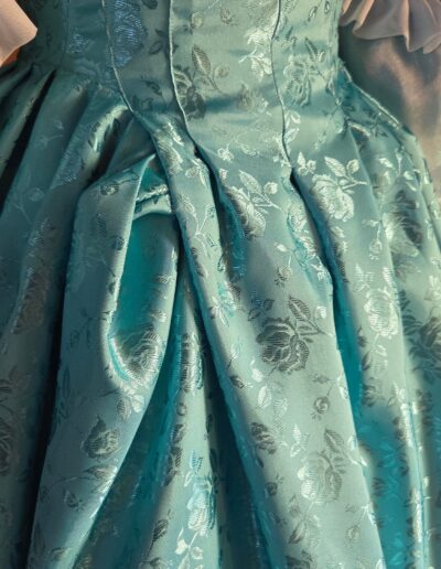 main gown skirt back closeup