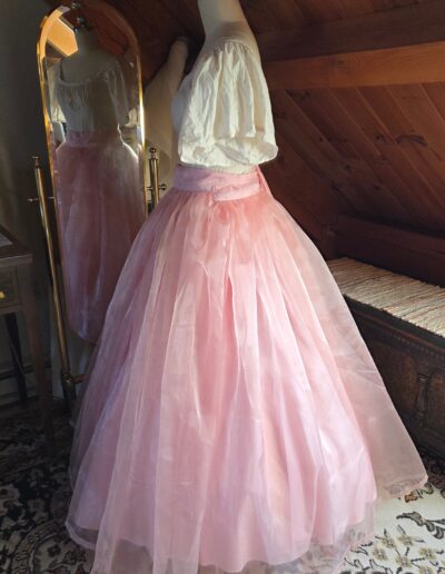 organza overskirt left side
