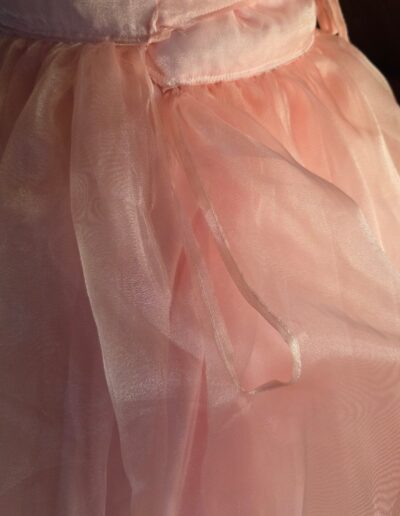 organza overskirt side closeup