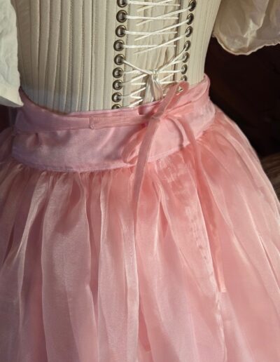 organza overskirt back waistband