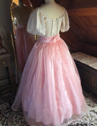 organza overskirt left back side