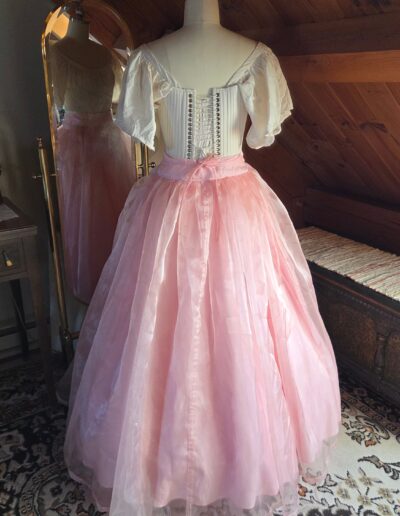 organza overskirt back
