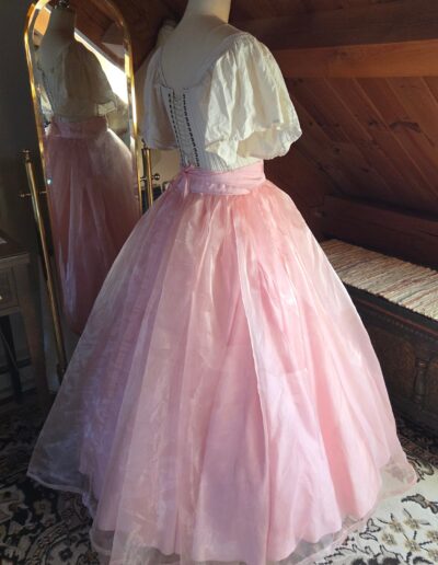 organza overskirt back right view