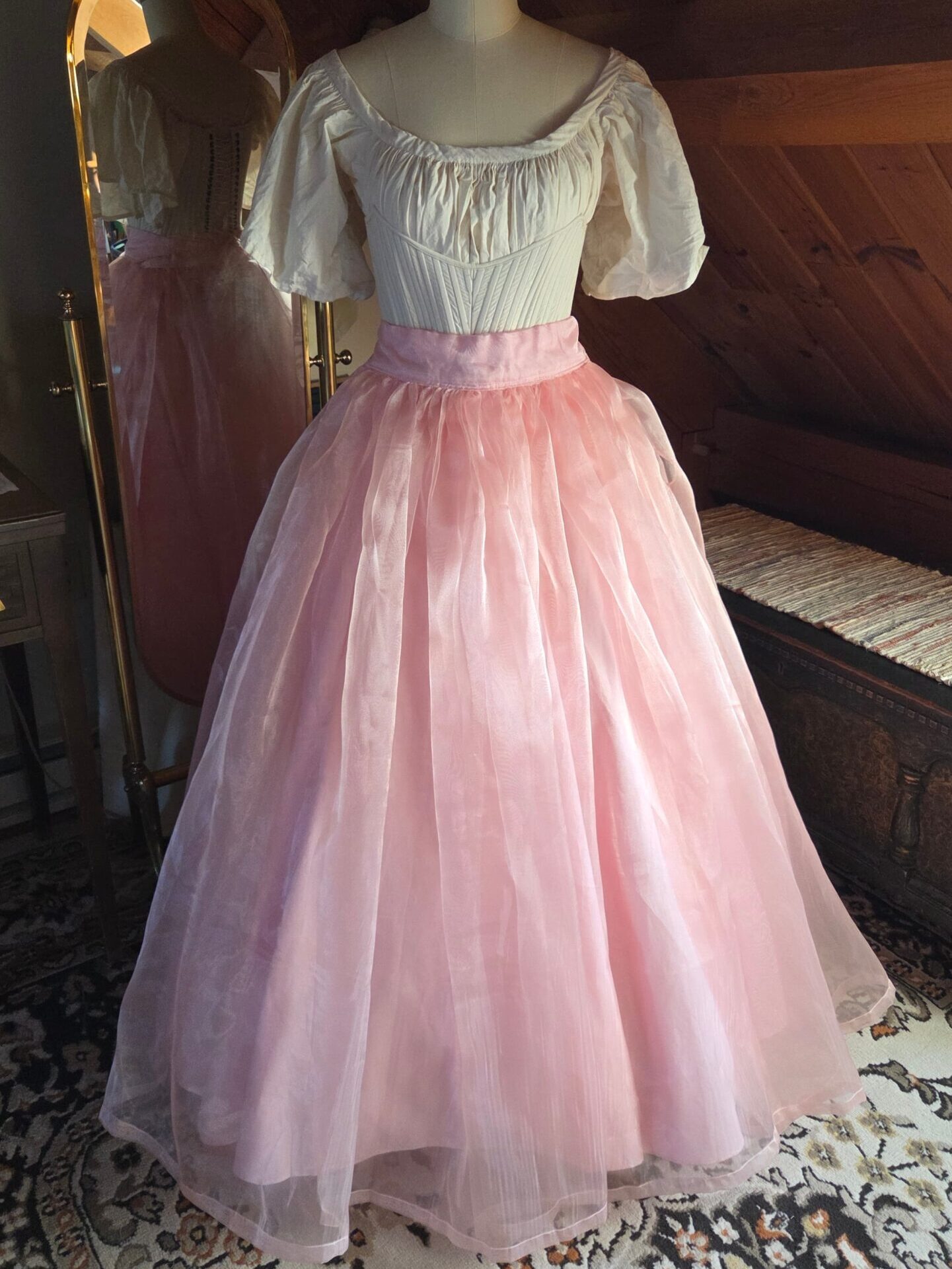 Gathered Organza Overskirt: The Pauper Dress