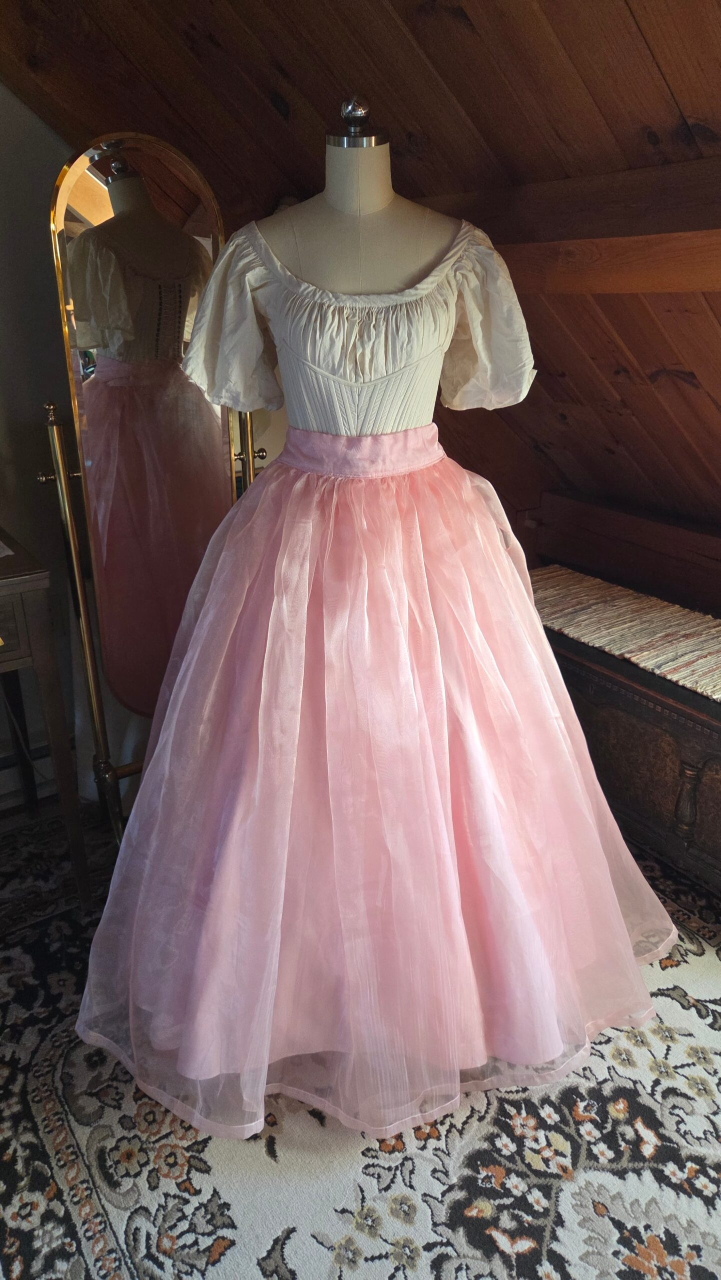 organza overskirt front