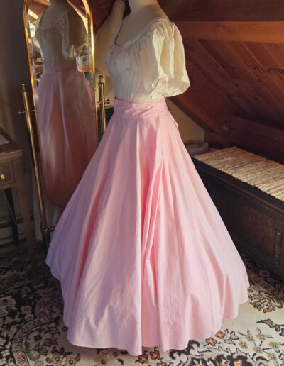 cotton circle skirt left side