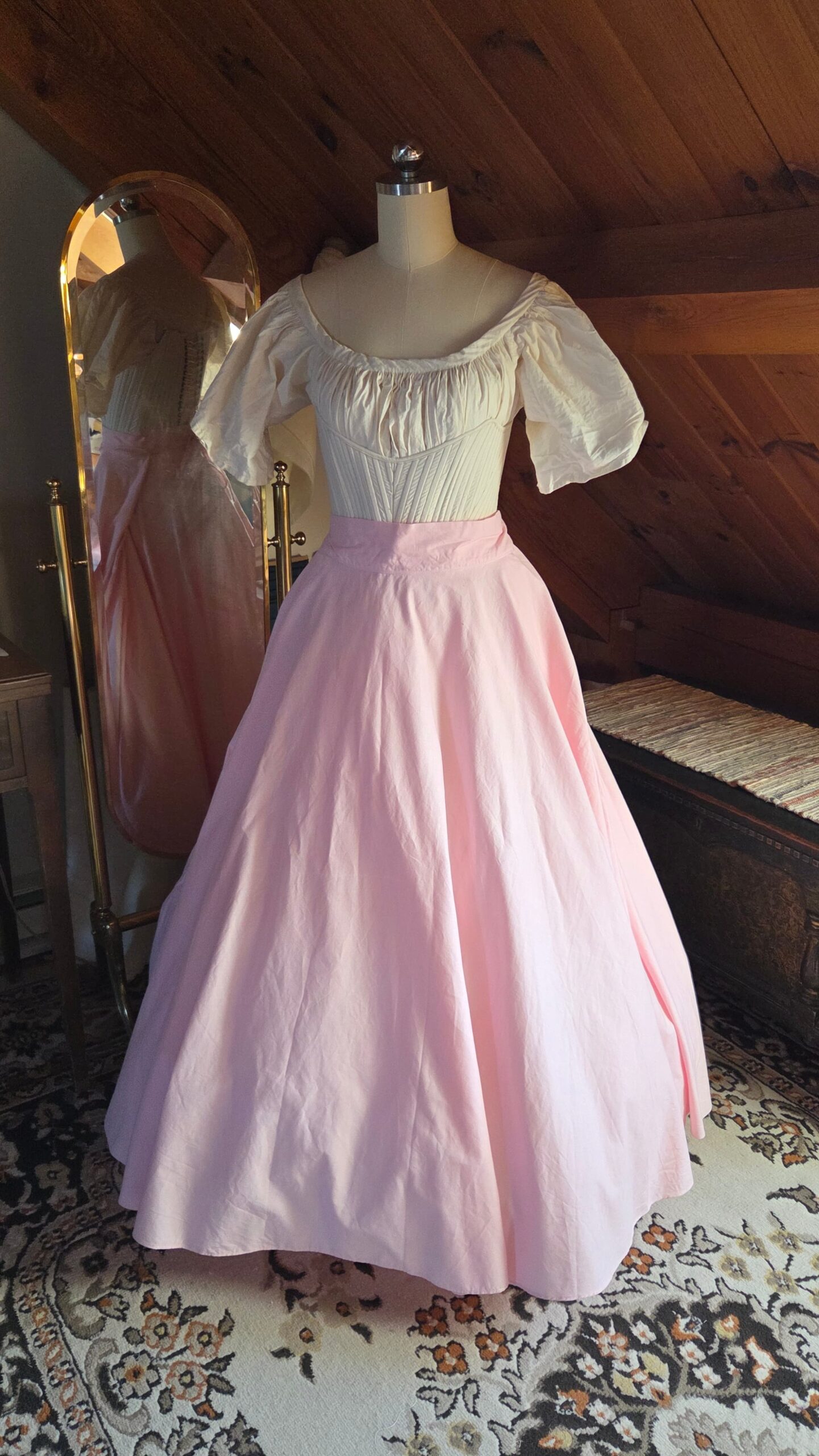 cotton circle skirt petticoat front