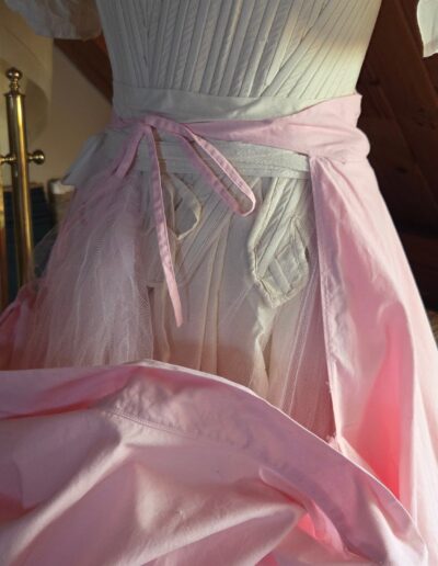 cotton circle skirt petticoat front tied