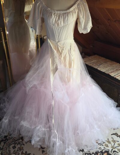 tulle petticoat back ties untied