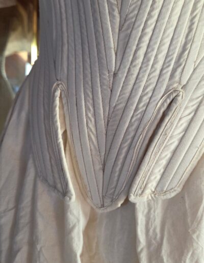 pair of stays front tabs closeup