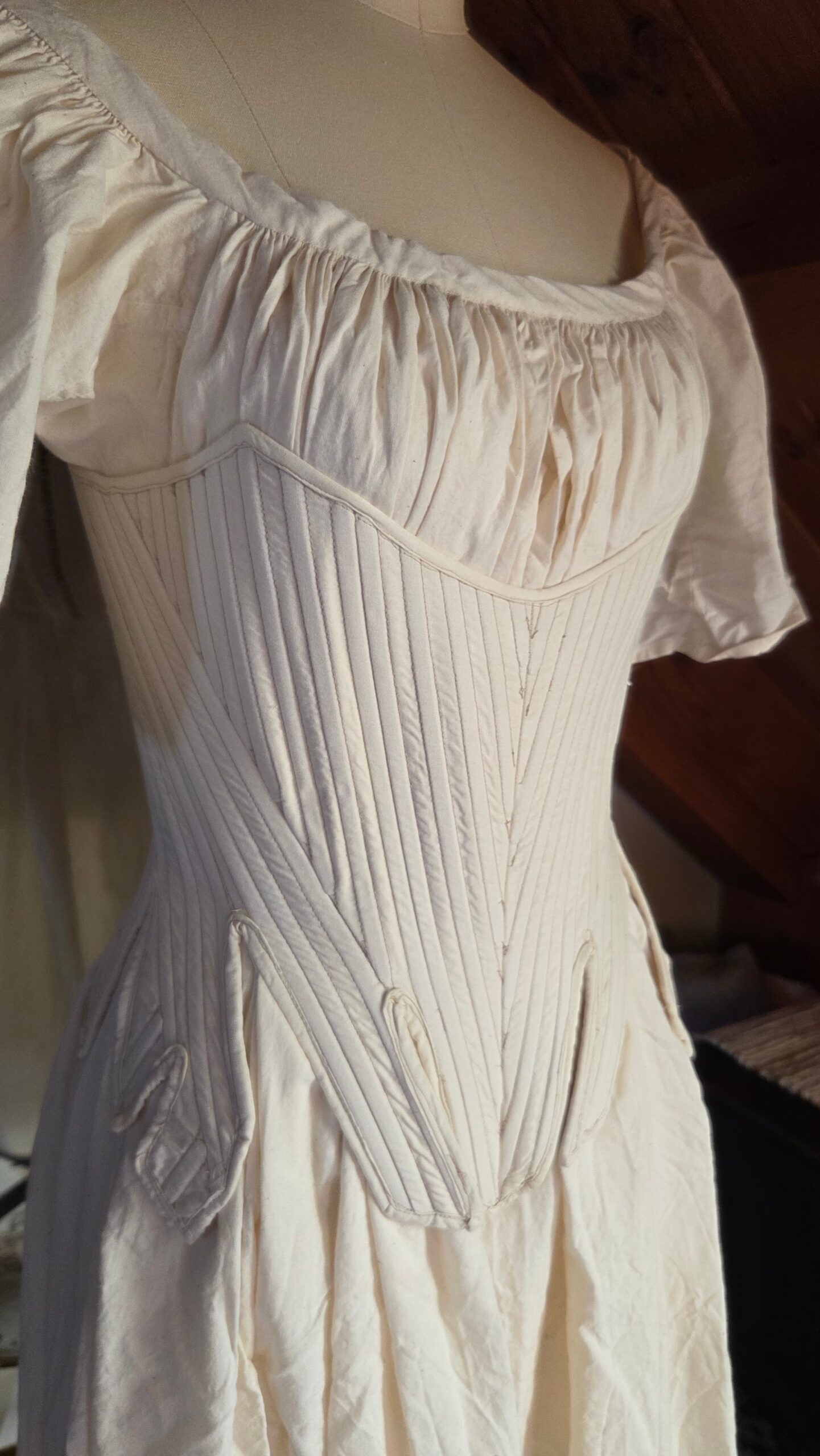 pair of stays side front view closeup
