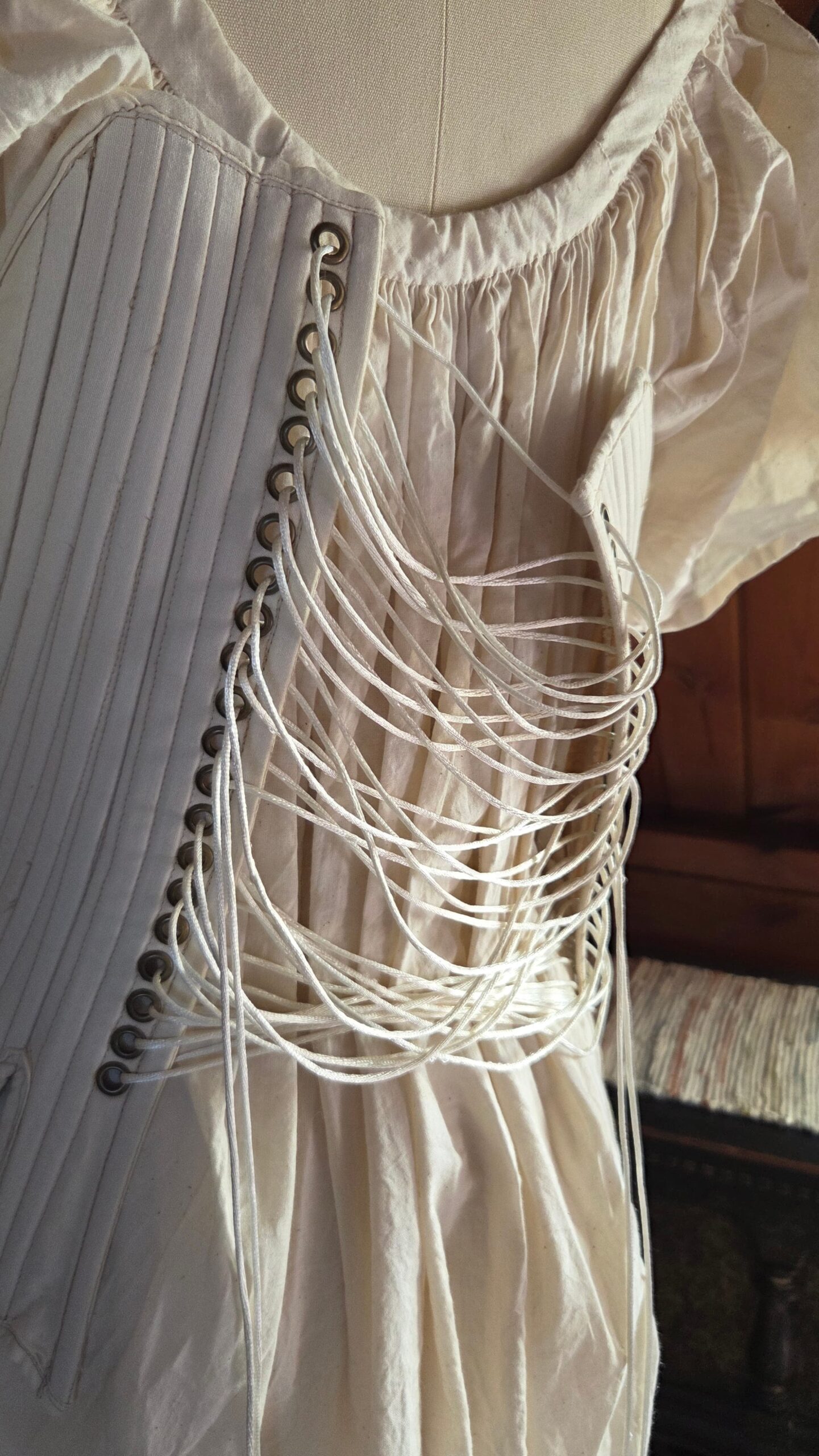 pair of stays unlaced back closeup