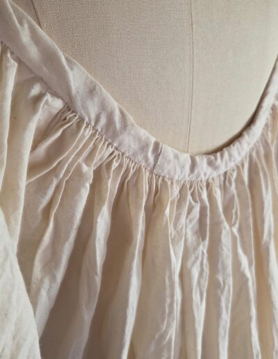 chemise back neckline closeup view