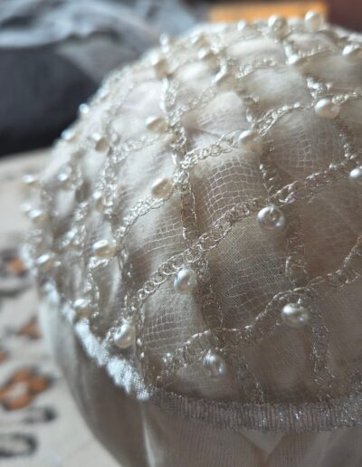 closeup view of finished net cap