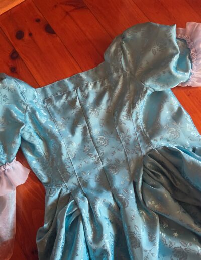 finished back of pauper dress