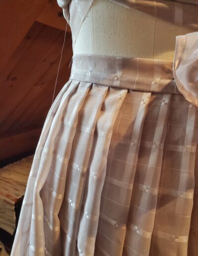 plaid organza dress skirt waistband