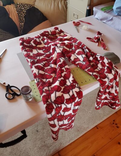 rose pajama pants full view