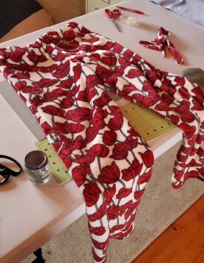 rose pajama pants full view