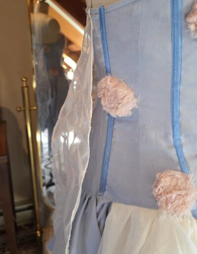 closeup of bibble costume right side and wing