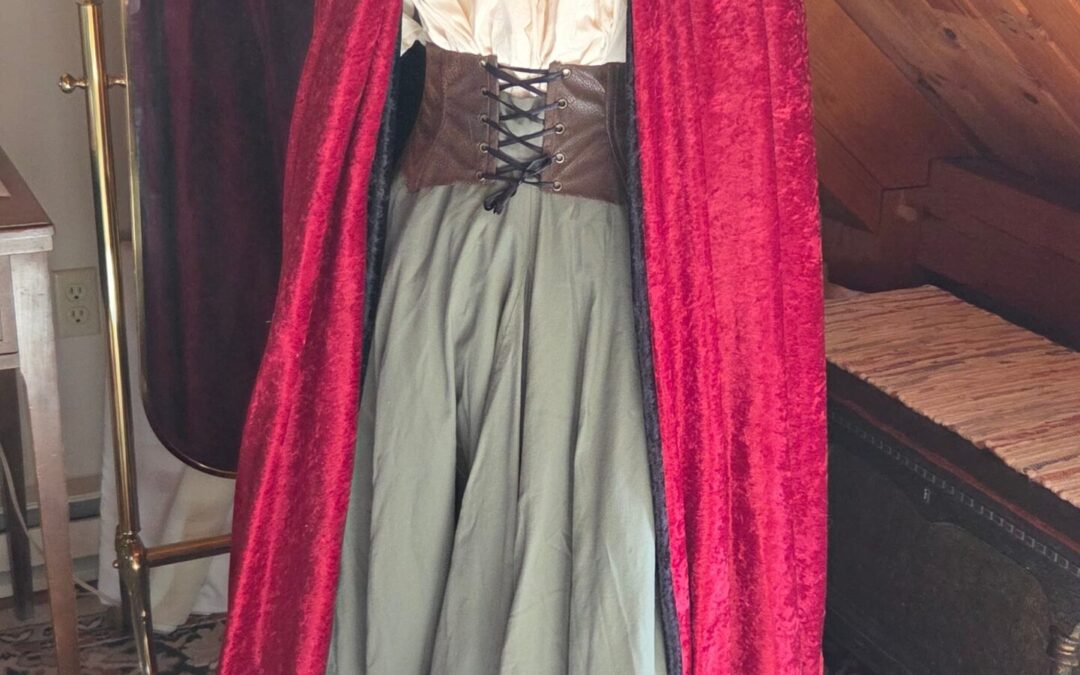 Red Velvet Medieval Cloak