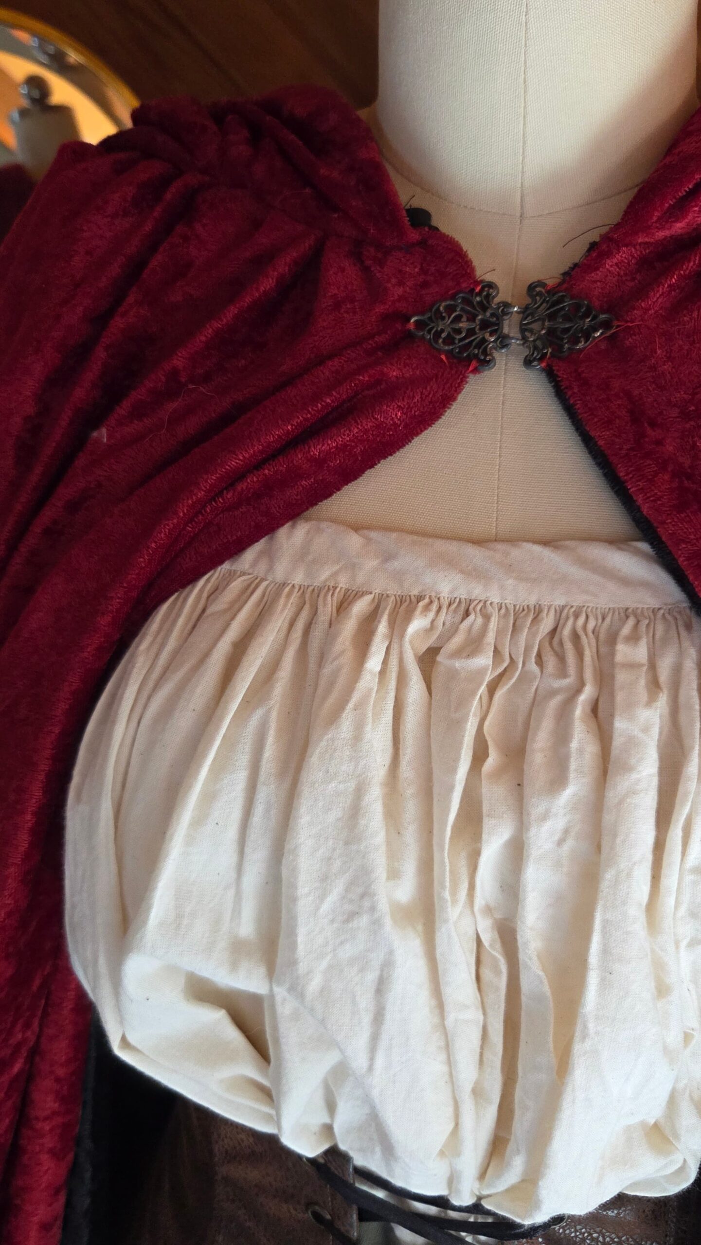 red velvet cloak clasp