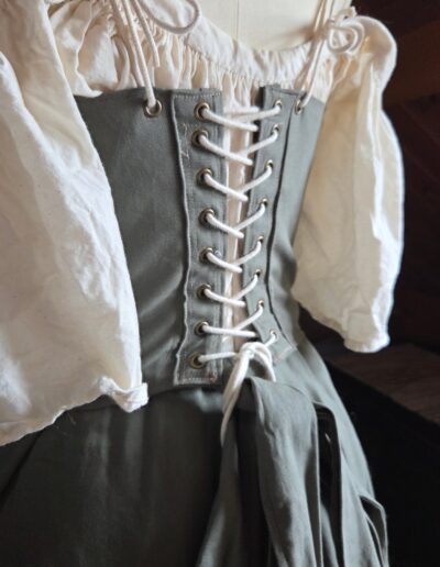 medieval peasant top back closeup