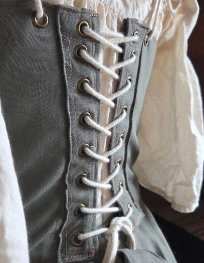 medieval peasant top back closeup