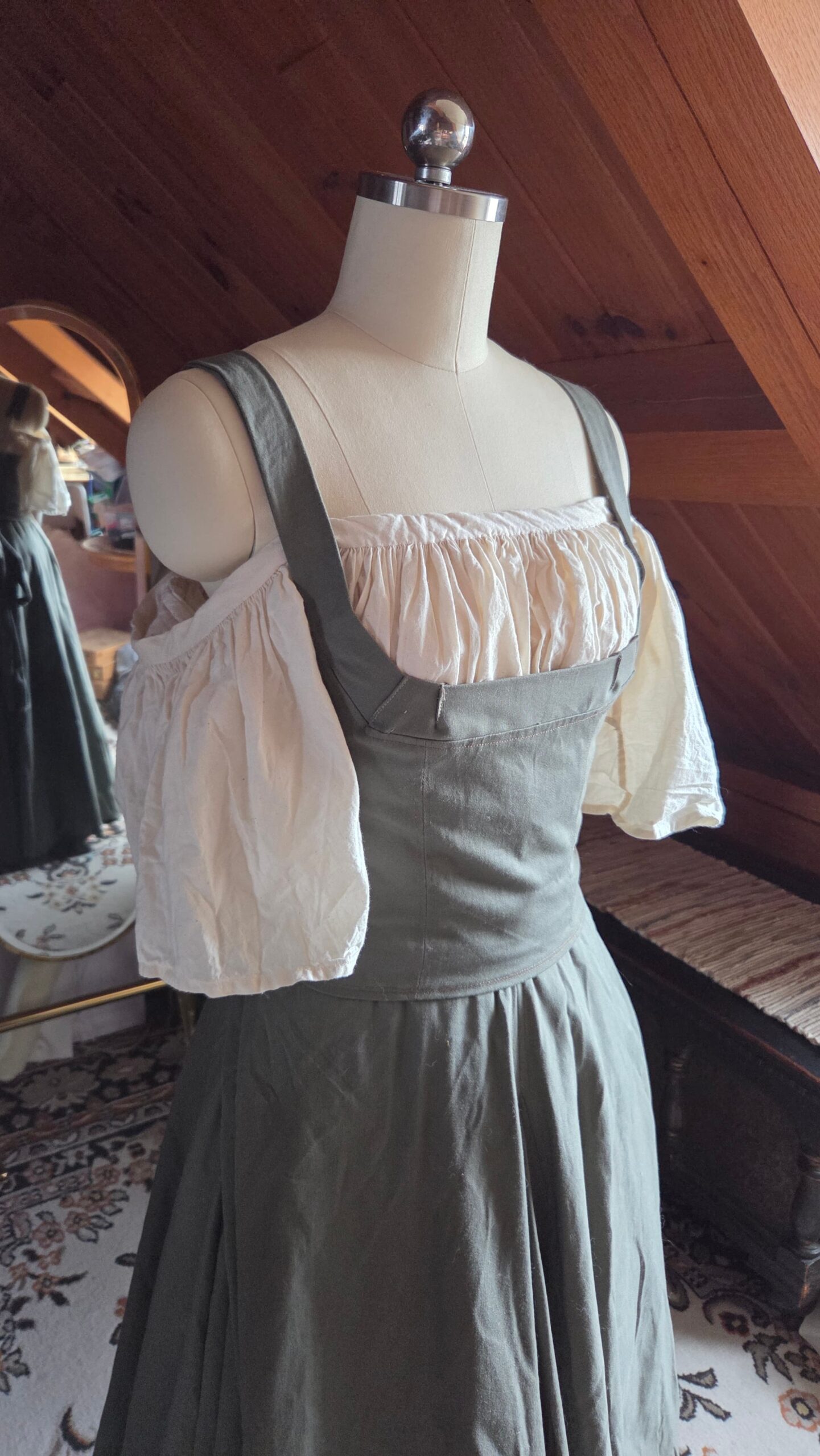 medieval peasant top front closeup