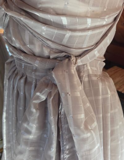 plaid organza dress side tie