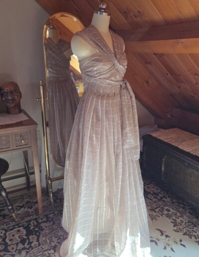 plaid organza dress front