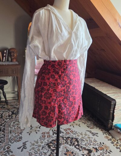 18th century men's shirt front with skirt