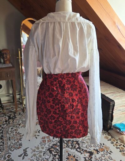18th century men's shirt back with skirt