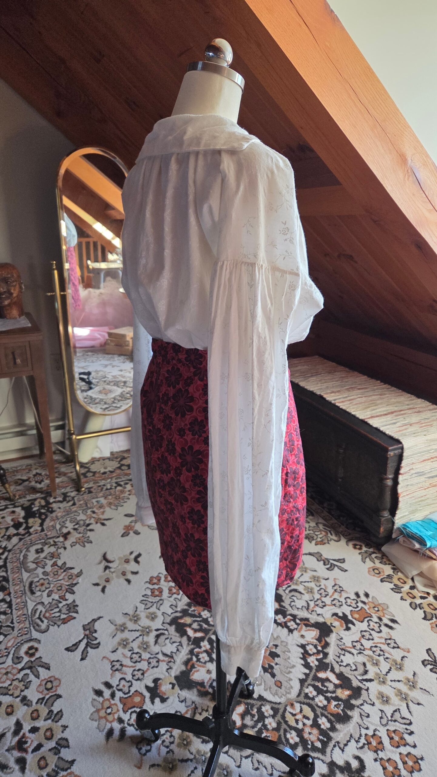 18th century men's shirt side with skirt