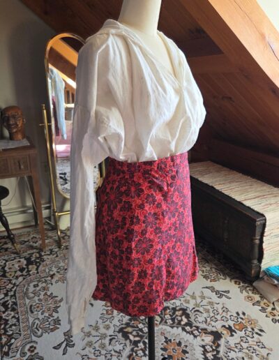 18th century men's shirt front with skirt