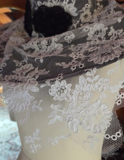witches hat lace closeup