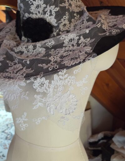 witches hat lace closeup