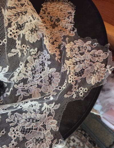 witches hat lace closeup