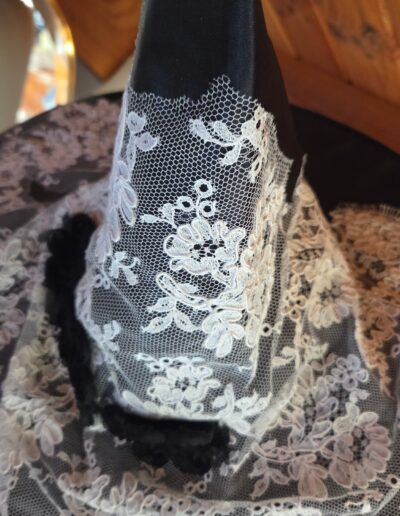 witches hat lace closeup