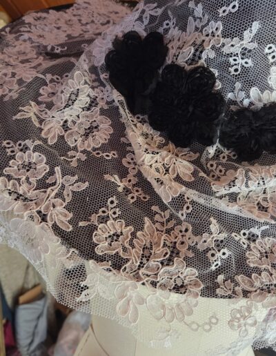 witches hat lace closeup