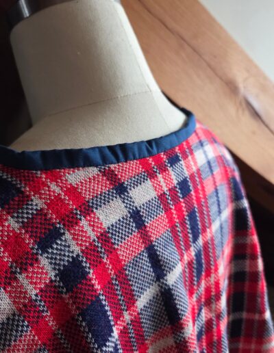 magic bed jacket back neckline closeup