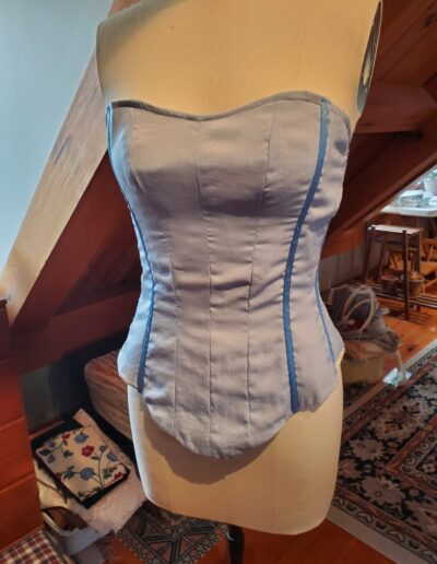 blue corset top version two front