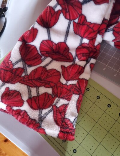 rose pajama pant leg