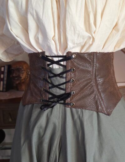 corset belt front closeup