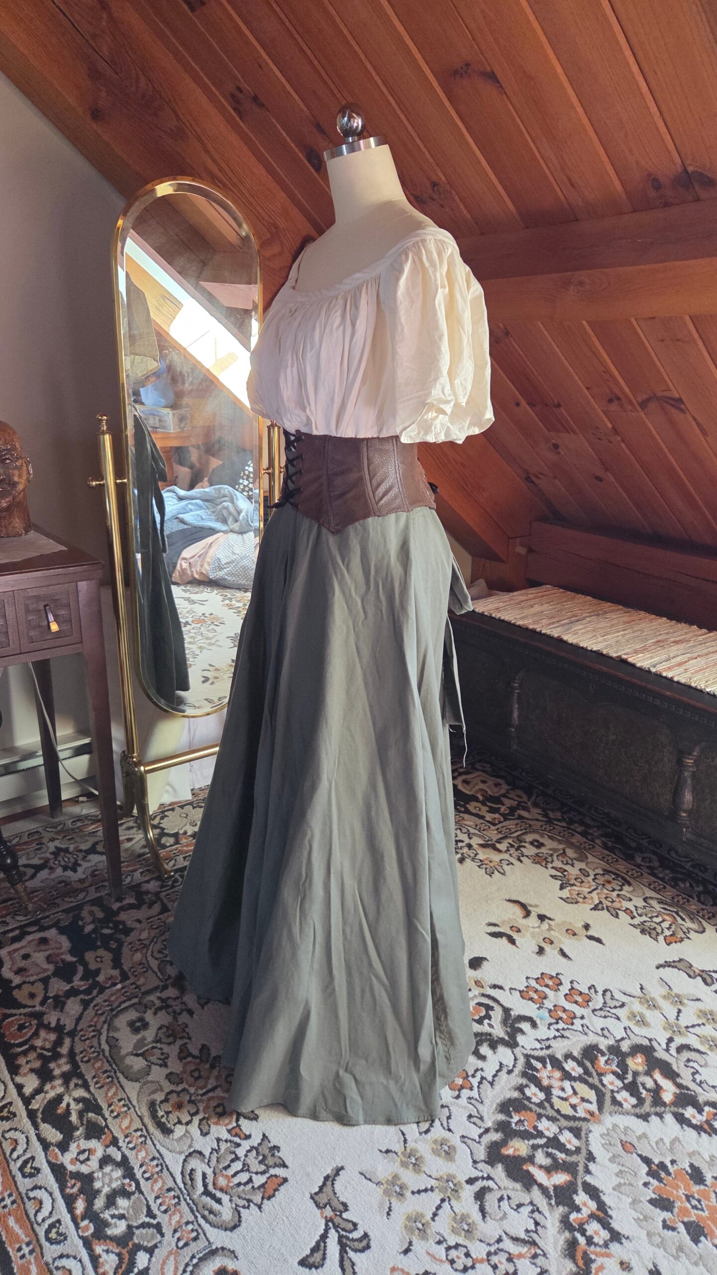 faux leather corset belt front