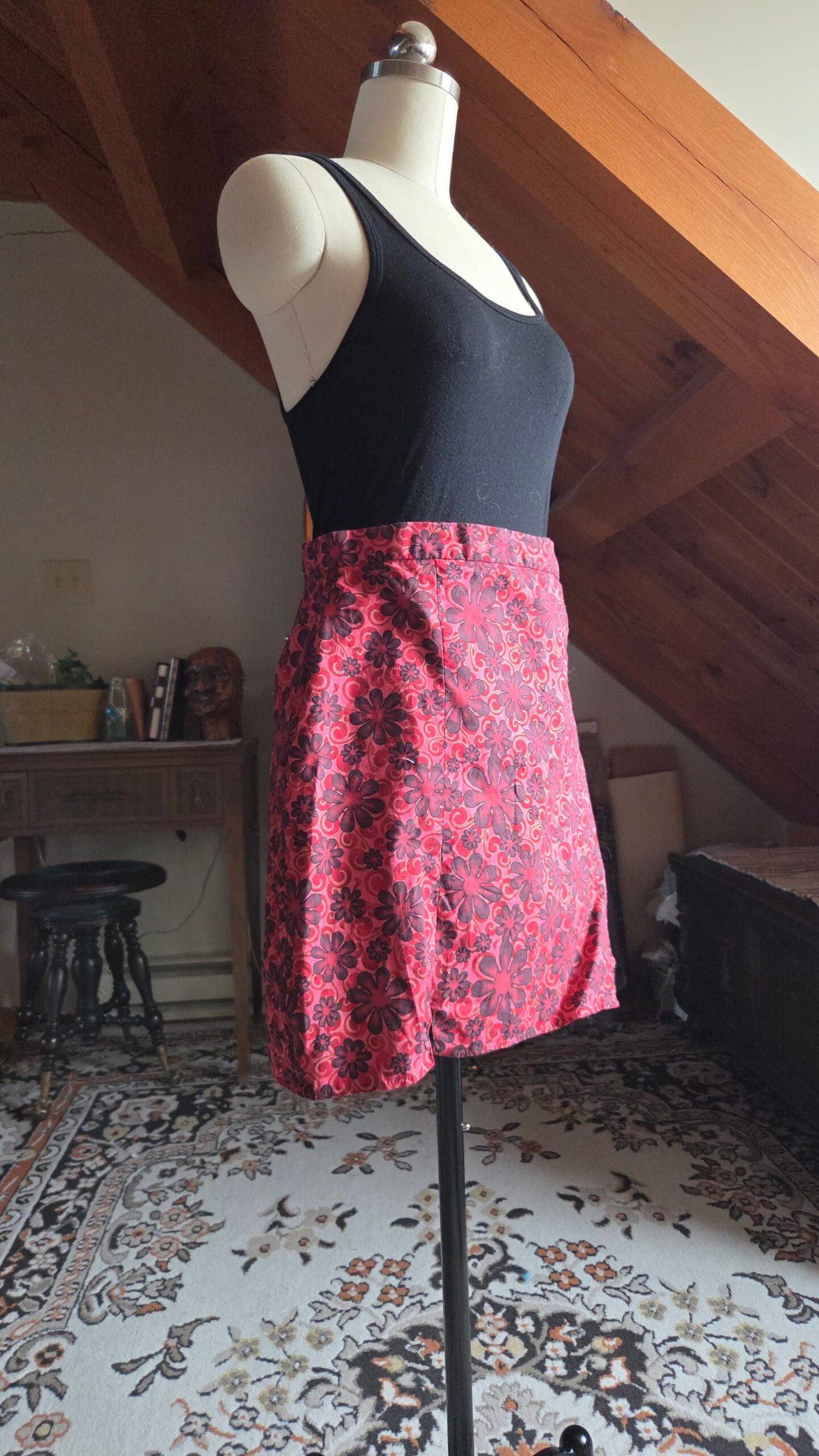 60s mini skirt front